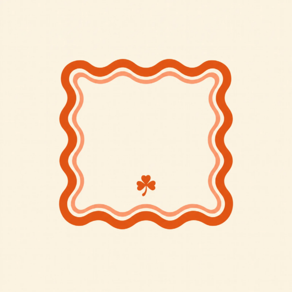 Creme Oranje Klavertje