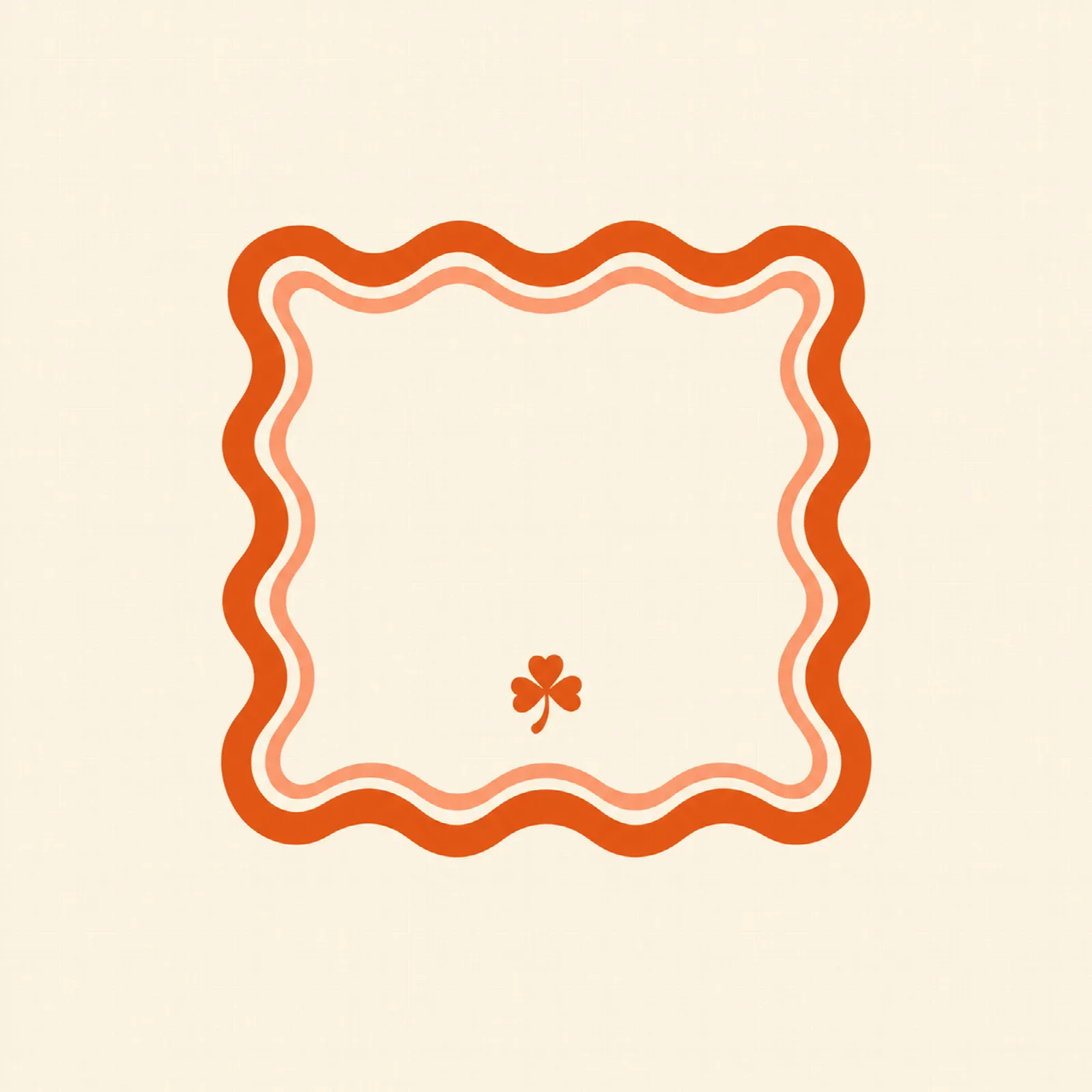Creme Oranje Klavertje
