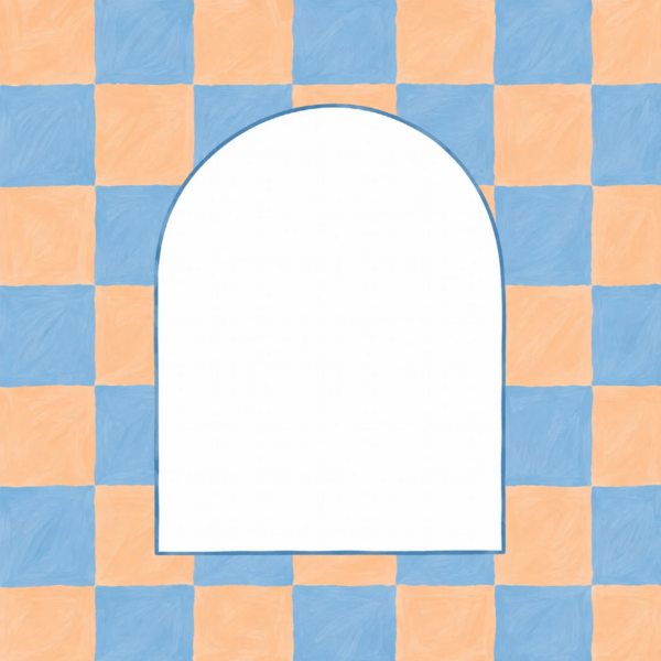 Poederblauw en apricot