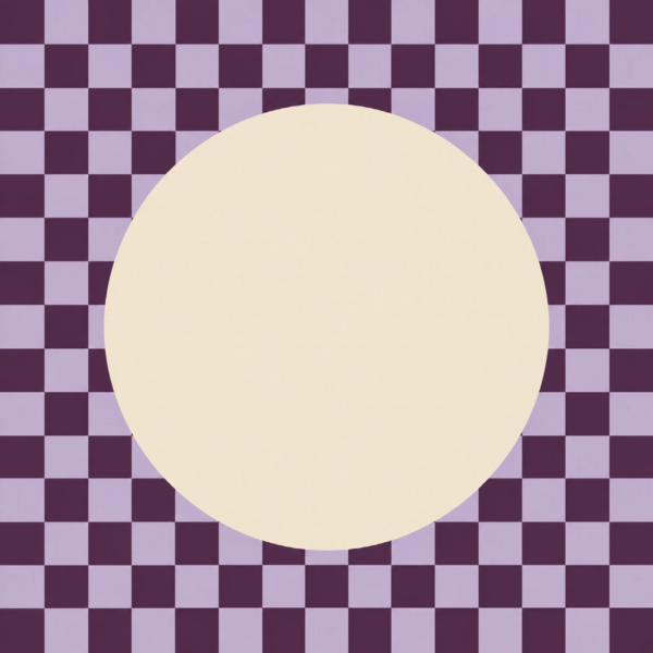 Checker in pruim en lila