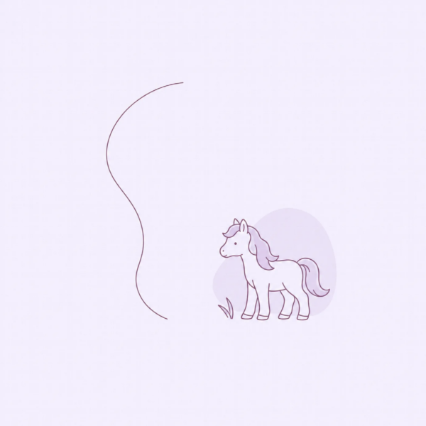 Pony in lila