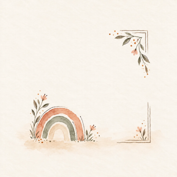 Regenboog in aardetinten