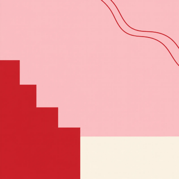 Roze Rood Trapvorm